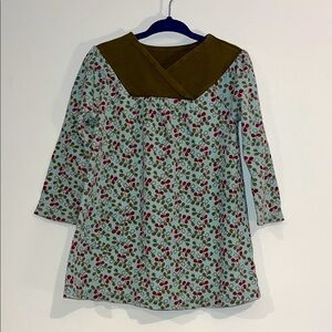 TEA Collection Toddler Girls 2T Cotton Dress Long Sleeve Floral Pocket